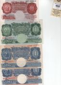 Bank of England banknotes: £1, signed K.O. Peppiatt (3): 1940, prefixes D39H, K63E, 1948 prefix