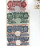 Bank of England banknotes: £1, signed K.O. Peppiatt (3): 1940, prefixes D39H, K63E, 1948 prefix