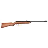 A .22" BSA Meteor break action air rifle, number TH 1750, with plastic end cap, fully adjustable