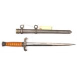 A Third Reich Army officer's dagger, by Robt Klaas, Solingen, the hilt with silver plated mounts and