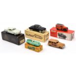 5 various makes. 2 Dinky Toys, a Connaught Racing Car (236) in light green with red cockpit, white