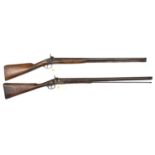 An SB 16 bore percussion sporting gun, 42" overall, barrel 30", GWO & QGC (worn and pitted