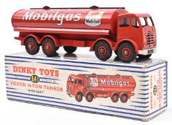 Dinky Supertoys Foden Mobilgas tanker (941). FG type Foden in red livery. Boxed. Vehicle VGC-Mint,