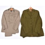 4 khaki SD jackets: KC Lt Colonel R Corps Signals (pocket missing), ERII Lt Colonel R Marines, Major