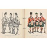 4 binders: 71st Light Infantry Vols 1 and 2 containing 32 watercolour plates and 3 line drawings;
