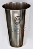 A Third Reich DDAC (Die Deutsche Automobil Club) silver plated prize beaker, height 4½", bearing a