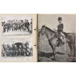 5 binders, Hussar Regiments 3rd, 4th, 7th, 8th and 10th, containing 1 watercolour plate. See