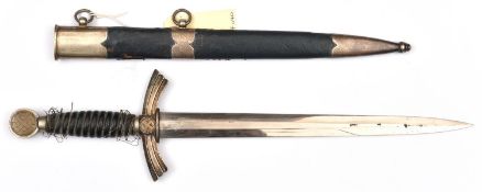 A Third Reich 1st pattern Luftwaffe officer's dagger, the blade having SMF maker's mark and