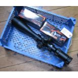 A Hawke Sidewinder 8-32 x 56 SR Pro Nitrogen charged telescopic sight, number 17231, with mounts,