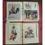 2 binders: 2nd Life Guards, Vols 1 and 2, including 19 watercolour plates. See important note on lot