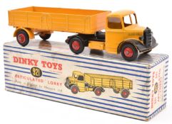 Dinky Toys Bedford Articulated Lorry (921). Example in yellow with black wings and red wheels.