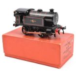 Hornby O Gauge No.40 Clockwork BR 0-4-0 Tank Locomotive. Example in red lined gloss black livery, RN