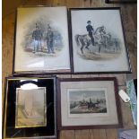 18 various framed prints, mostly military subjects, in colour and black & white, 19th/20th cent. QGC