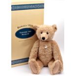 An impressively large Steiff Teddy Bear. A 1995 issue of a 1909 Blond 65 (406058) No.4159 of a