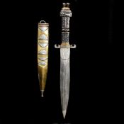 An unusual N. African double dagger. Where 2 daggers clip together to make a single dagger, early