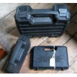 A Gun Guard foam lined rigid plastic pistol carrying case, 16" x 12" internal; a similar "Case