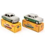 2 Dinky Toys. Vauxhall Cresta Saloon (164) and a Singer Gazelle(168). Both in light grey and dark