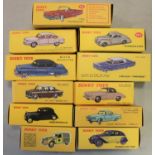 11 Atlas French Dinky. Peugeot 402 TAXI (24L). Citroen Traction 11bL (24N). Buick Roadmaster (