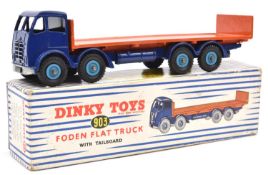 Dinky Supertoys Foden Flat Truck with tailboard (903). An FG second type example with dark blue