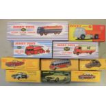 10 Atlas Dinky Toys. Foden 14-Ton Tanker 'Regent' (942). Guy Van 'Spratts' (917). Bedford TK