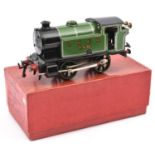 Hornby O Gauge Type 101 Clockwork LNER 0-4-0 Tank Locomotive. Example in white/black lined gloss