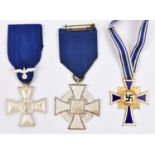 Third Reich medals: armed forces 18 year service cross with army eagle on the ribbon; 2nd class