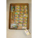 30 1960's Merit OO/HO Railway Station Accessories. All in original matchbox style boxes, including