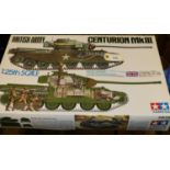 A Tamiya 1:25 scale British Army Centurion Tank Mk111. (30614/4500). Unmade, as new boxed,