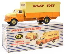 Dinky Supertoys Bedford Pallet Jekta Van (930). In 'Dinky Toys' yellow and orange livery, complete