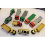 10 Dinky and Supertoys for restoration. 4x Fodens- 2xDG flatbeds and 2x FG, one flatbed with
