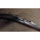 A probably unique 11mm French Model 1866 Chassepot bolt action needle fire rifle, 51½" overall,