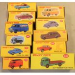 11 Atlas Dinky Toys. Packard Eight Sedan (39A), Jaguar XK120 Coupe (157), Morris Oxford Saloon (