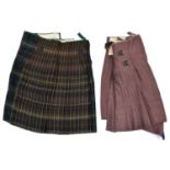 An OR's Elcho grey "Kilt, Elcho, London Scottish", printed cotton label of "Moore Taggart & Co