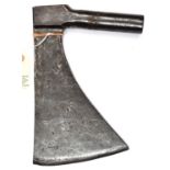 The large heavy iron head from an 18th century Continental, probably German, "Executioner's" axe,