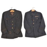A WWII period RCAF jacket of a Wing Commander, pilots wings, medal ribbons, with overalls; and 2 RAF