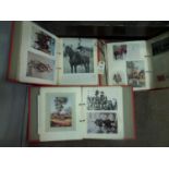 3 binders: 3rd Dragoon Guards, containing 22 pages of scraps, photographs, postcards, prints; 4th