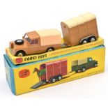 Corgi Toys Gift Set No.2 Land Rover with Rice's Pony Trailer and Pony. A send type with the series 2