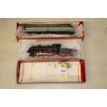 2 Rivarossi HO scale locomotives. An Italian FS 0-8-0 tender locomotive RN 740050 (11145) in matt