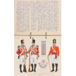 1 binder: North Lancashire Regt, 47th & 81st Regts including 20 watercolour plates. See important