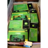 6 ERTL/Britains 1:32 scale John Deere Tractors. A 2x 4020, 7020, 7280R, 8360R and a Log Skidder. All