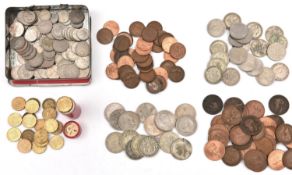 An accumulation of British Coins: crowns: 1935 (2) VF, 1953 (8), 1960, 1965 (22), 1972 (6), 1977,
