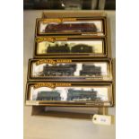 4 Mainline Railways OO gauge locomotives. A BR Class 4MT 4-6-0 loco, 75006, in lined black livery. A