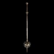 An Indian all steel mace. Late 19th century, 76cms overall, spherical head studded with tapered