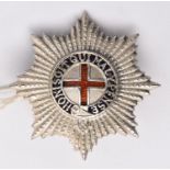 A W.O's enamelled forage cap badge of the Coldstream Guards. VGC a crisp example