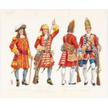 3 binders: The Royal Fusiliers Vols 1 to 3,including 29 watercolour plates. GC See important note on