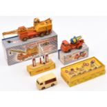 5 Dinky Toys. 20-Ton Lorry Mounted Crane, 'COLES' (972) in orange and yellow. Lorry Mounted Cement
