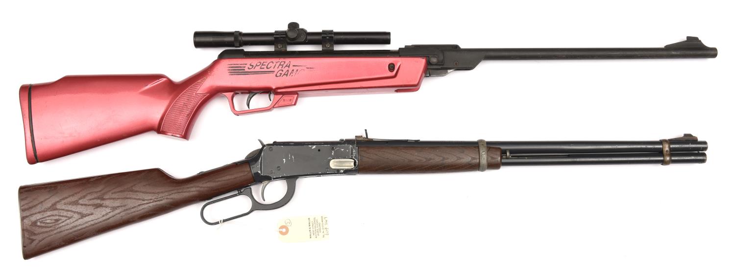 A .177" Spanish Gamo Spectre break action air rifle, number 2197094, with metallic pink finish alloy
