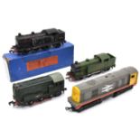 4x Hornby Dublo 3-rail locomotives. A boxed BR Class N2 0-6-2T loco, 69550 (EDL17). A BR Class 20