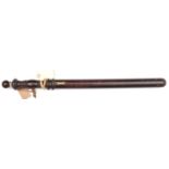 A Patterson, New Jersey, USA, patrolman's darkwood day stick (truncheon) c 1905, with nicely turned,