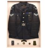 An ERII Corporal's tunic of the R.A.F. Regiment, embroidered shoulder titles, medal ribbons GS 1962,